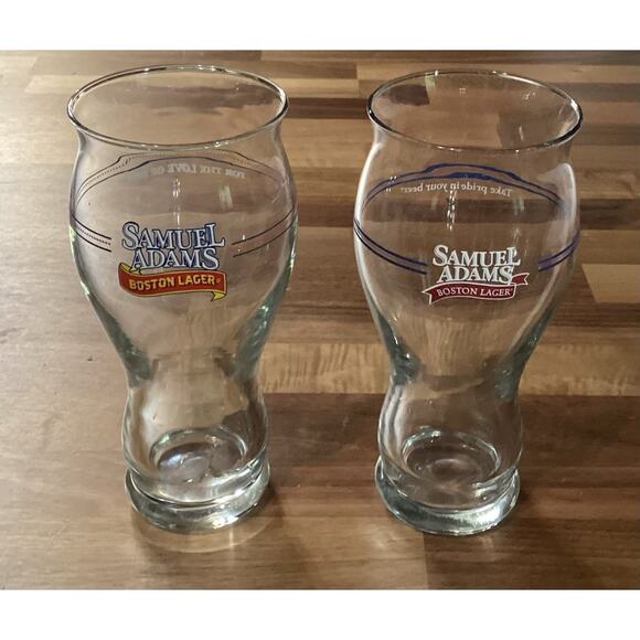 Sam Adams Boston Lager For the Love of Beer & Take Pride In Your Pint Glasses - Picture 1 of 9